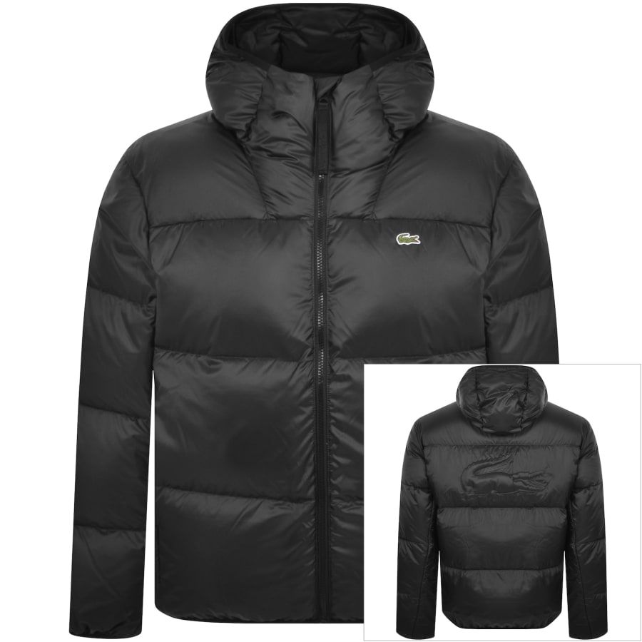 Lacoste Short Hooded Puffer Jacket Black Mainline Menswear